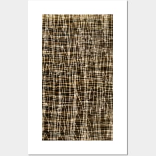 Gold and black plaid light art print Posters and Art